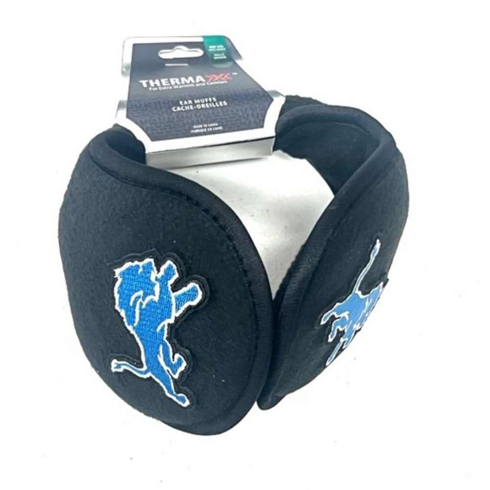 Detroit Lions Black Ear Muffs